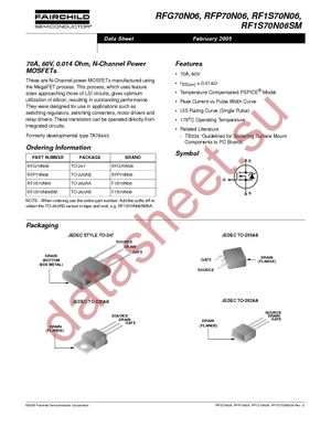 RFG70N06 datasheet  